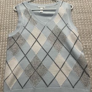 Full tilt patterned sweater vest